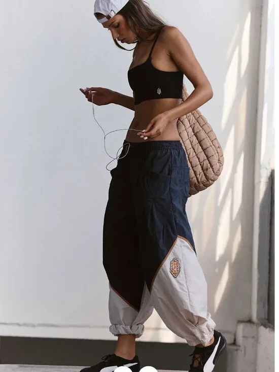 NWOT - Free People Movement - Freeflow Pants - Black Combo - Size M - Picture 2 of 11